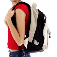 Student Wearing a Backpack Student Wearing a Backpack