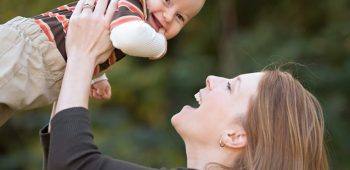 Mother and Son Playing